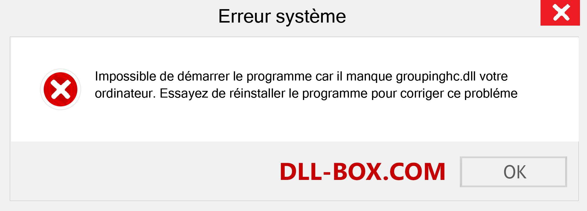 Le fichier groupinghc.dll est manquant ?. Télécharger pour Windows 7, 8, 10 - Correction de l'erreur manquante groupinghc dll sur Windows, photos, images
